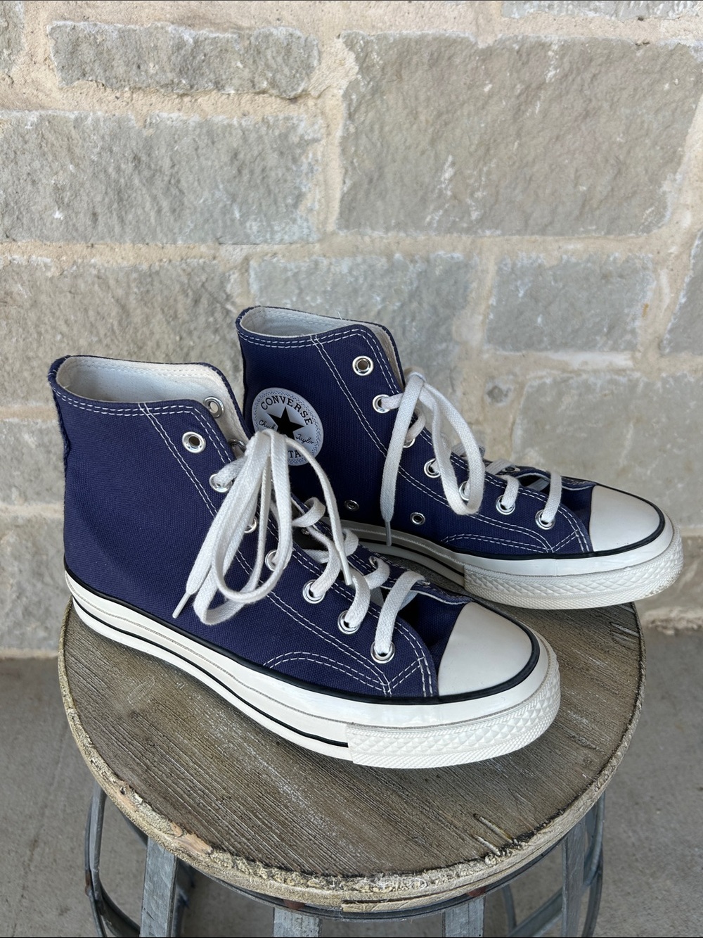 Navy Converse High Tops